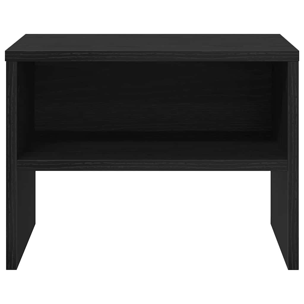 Bedside Cabinet Black oak 40 x 40 x 30 cm Engineered wood